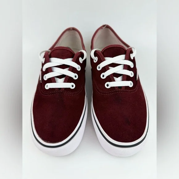 Vans Off The Wall Suede Burgundy Sneakers, Unisex Size Men's 8.0 / Women's 9.5 - Picture 4 of 15
